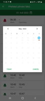 Přehled kalendáře Soulad| DoseControl Aplikace