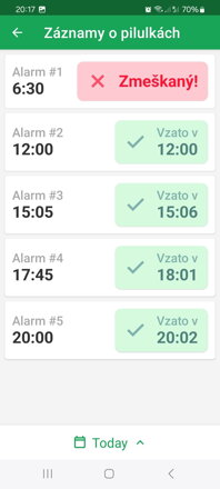 Aplikace DoseControl pro smart dávkocač léků WLAN | Nastavení e-mailových / push oznámení