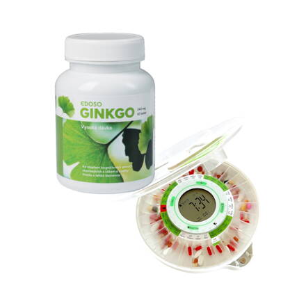 Ginkgo Biloba EDOSO 240 mg, 60 tablet + Smart Automatický Dávkovač Léků DoseControl